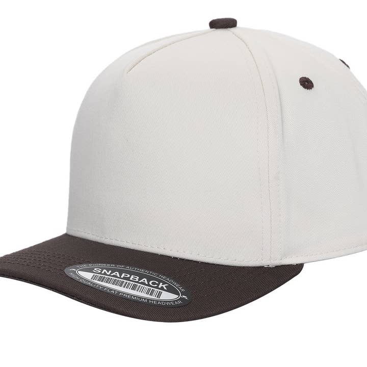 Burzip collection - Wholesale Flat Brim Cap - Unisex - TCTAN-DZ-5 PANEL 2TONE SNAP BACK HATS DOZEN (BEST SELLER)2