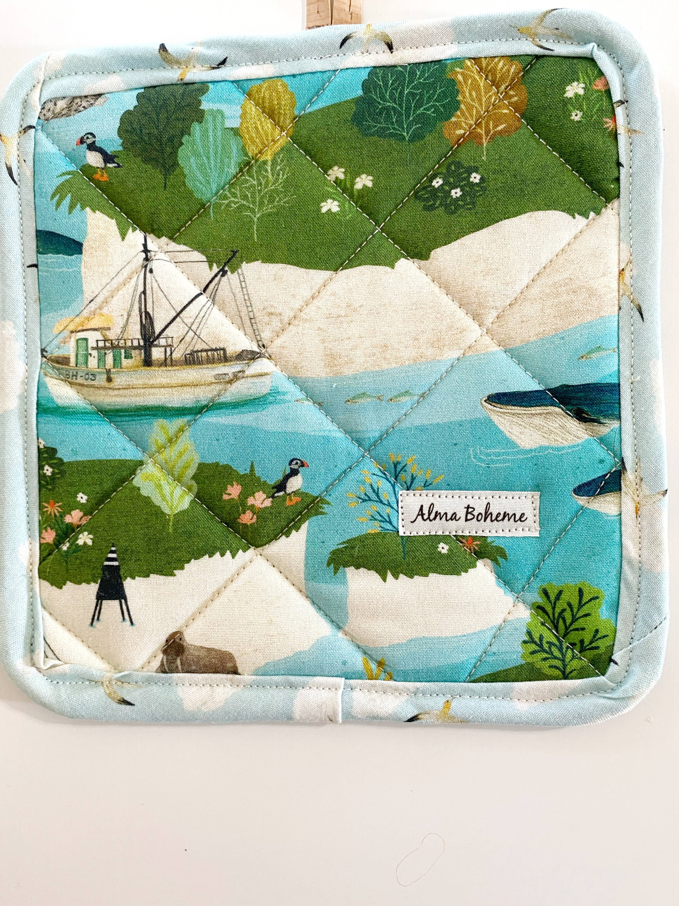 Alma Boheme Handmade - Wholesale Ovenwant/pothouder - Duurzame pannenlap van kurk en katoen met zakje69