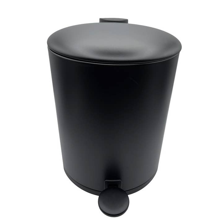 home mart goods - Wholesale Trashcan/Trash Bin - 10" Tall Black Step Garbage Can Waste Basket