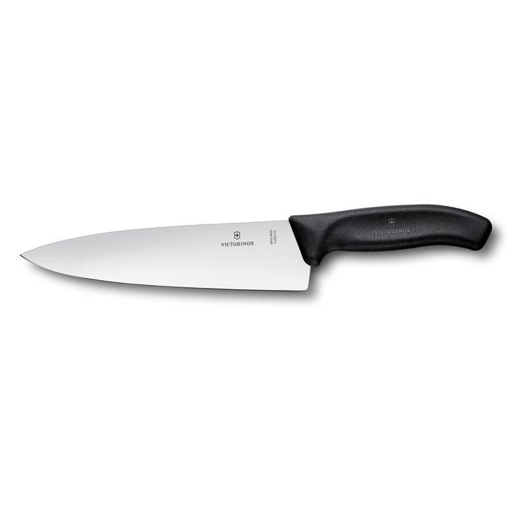 Kadra Kitchenware - Wholesale Kitchen/Utility Knife - Victorinox Swiss Classic 8" Straight Chef Knife Black
