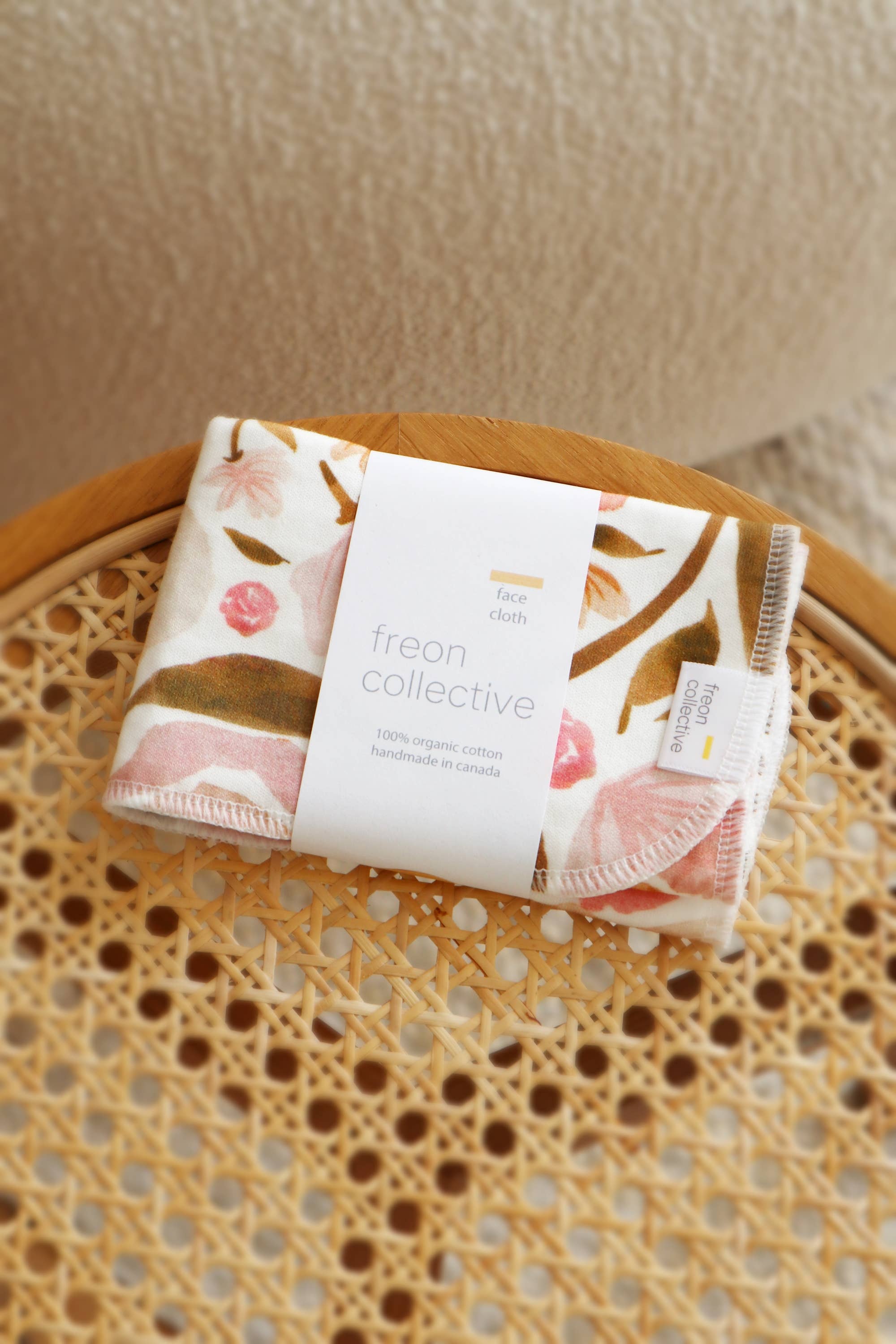 Freon Collective – wholesale Wash cloth – Organic Cotton Face Cloth - Juliet Florals