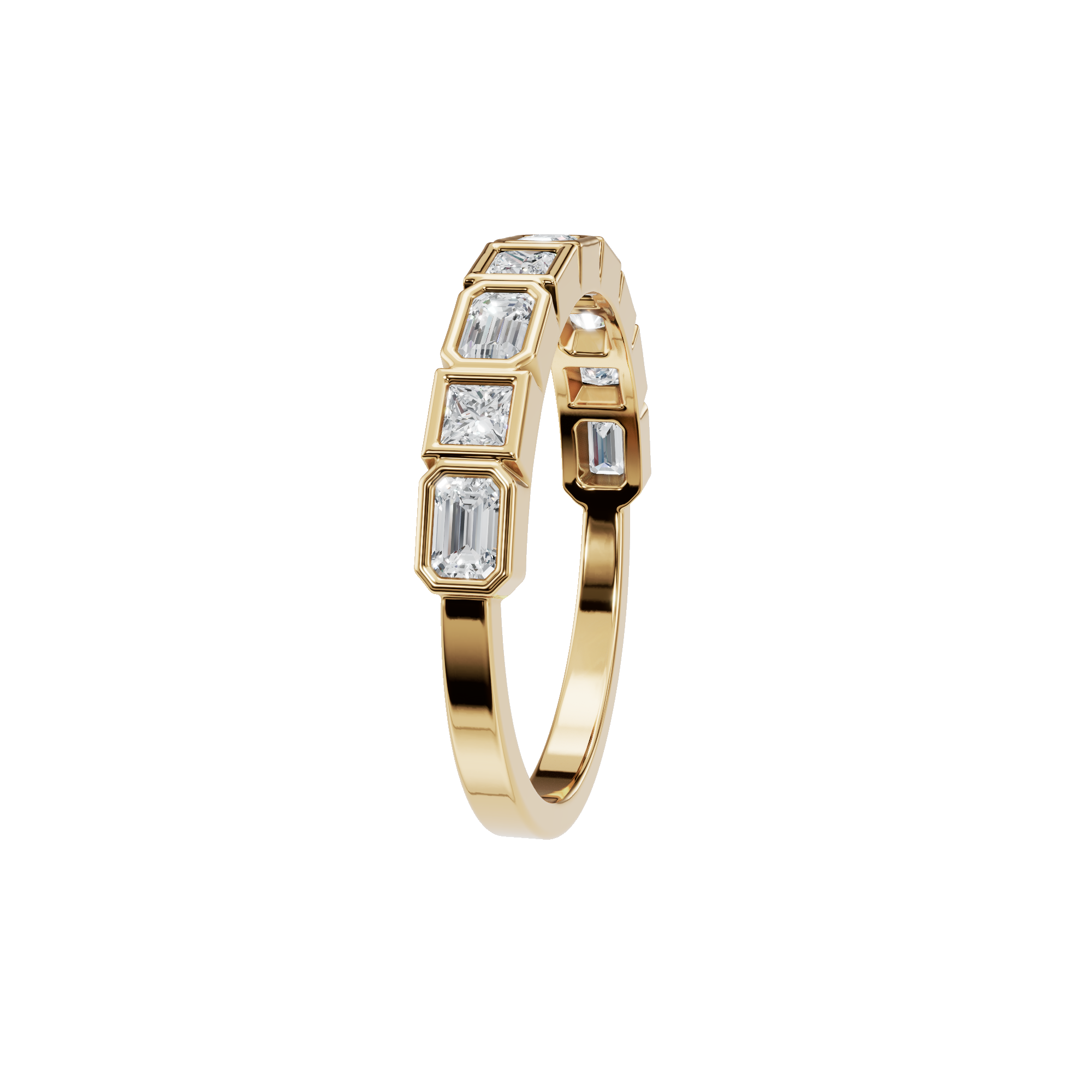 PureYou Jewelry - Wholesale Multi-Stone Ring - 14k Gold .60 Carat Lab Grown Diamond Half Eternity Band Ring1