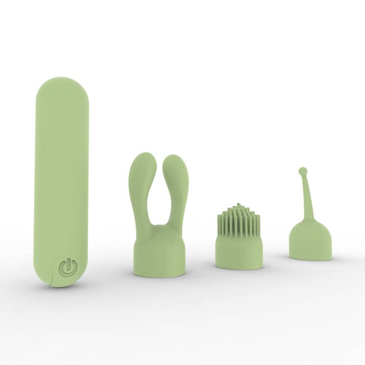 Dynamic Rainbow Silicone Bullet Vibrator - Green for wholesale by Liebe Seele