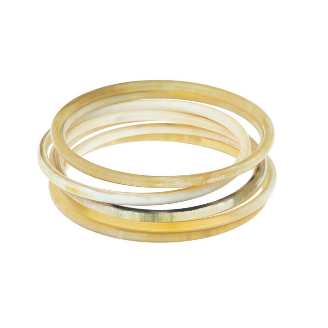 BAAN - Wholesale Bangle Bracelet - Horn Weekender - Round Beige1