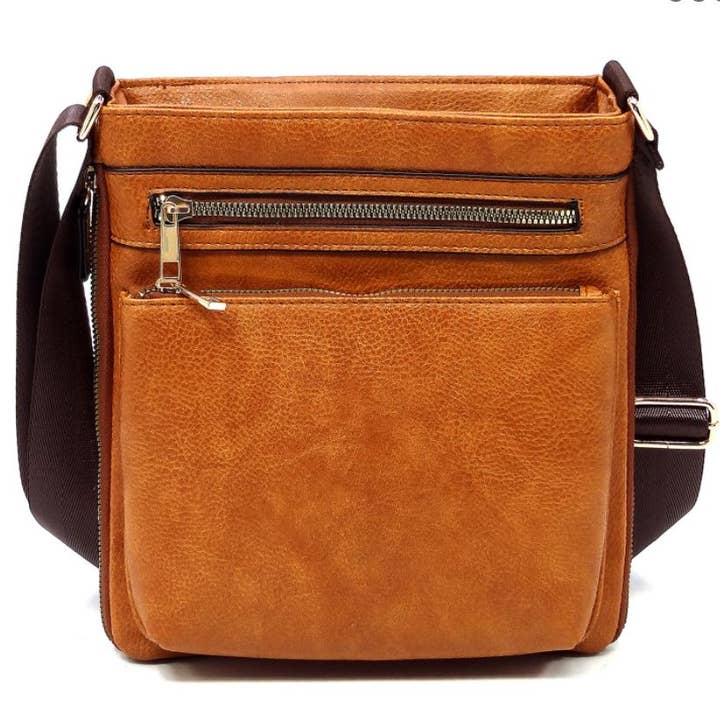 MiMi Wholesale - Wholesale Crossbody Bag - Women's - AD1238 Front Zippered Crossbody Bag