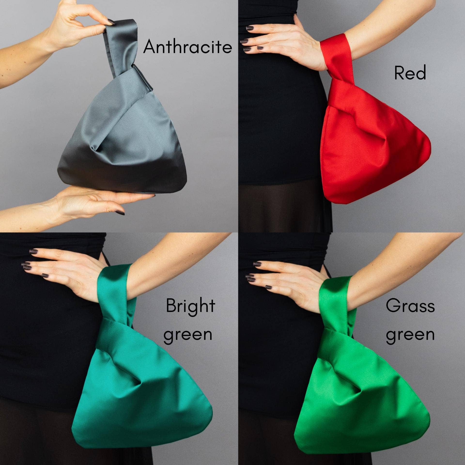 BridalSpain - Wholesale Clutch Bag - Women's - Japanese Knot Navy Blue Satin Evening Clutch Bag4