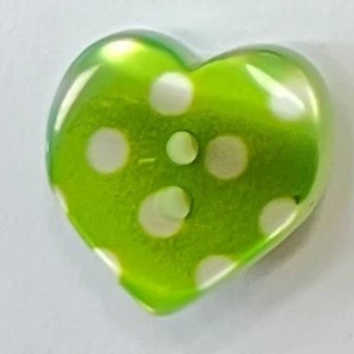 NEMARK - Wholesale Sewing Button/Snap - HEART-SHAPED BUTTON WITH POLKA DOT PRINT3