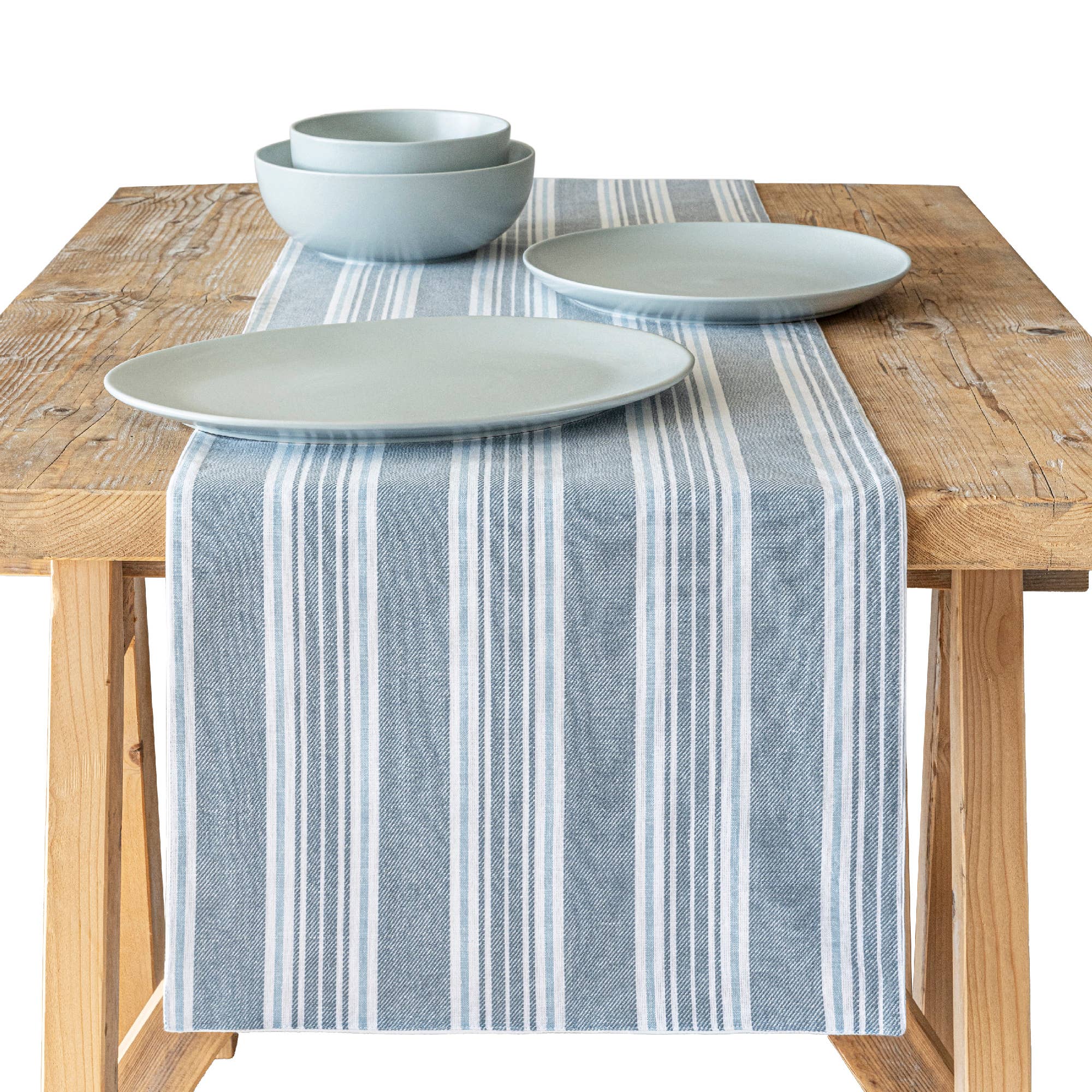 over&back - Wholesale Table Runner - Striped Woven Table Runner – 18x1080