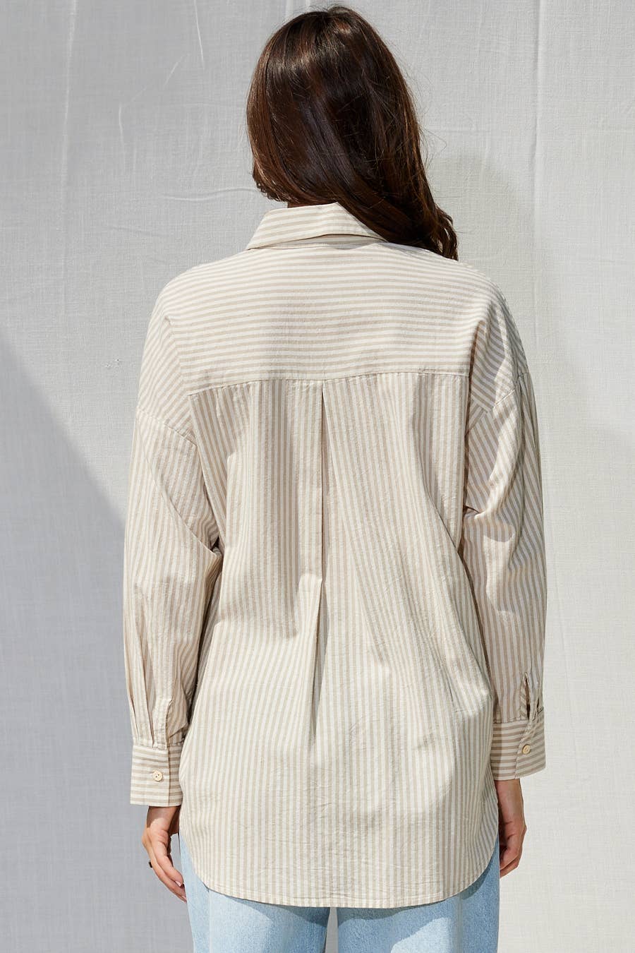 ILLA ILLA - Wholesale Button Down Shirt - Women's - Striped Cotton Shirt Top25