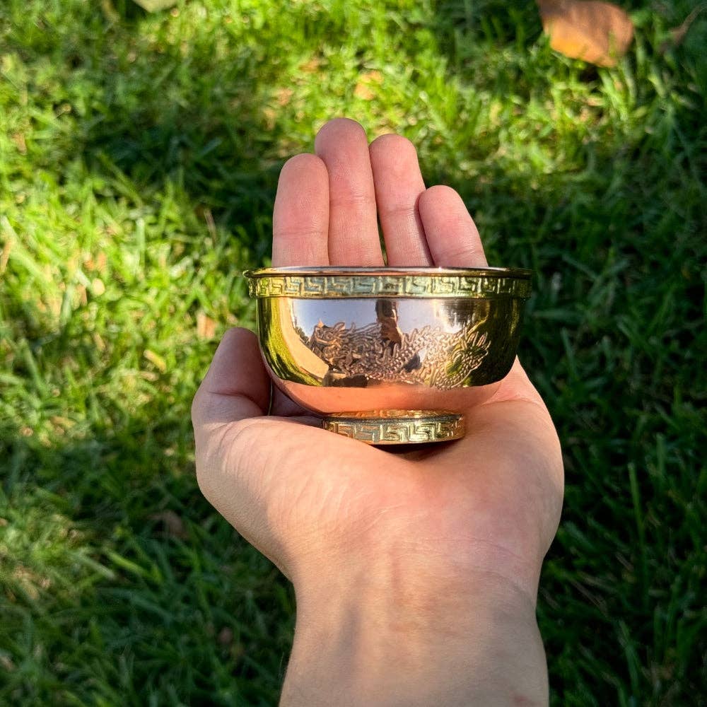 Earths Elements Wholesale – Prato/tigela decorativa por atacado – Tigela de Cobre - Dragão, Acabamento Natural, pacote de 21