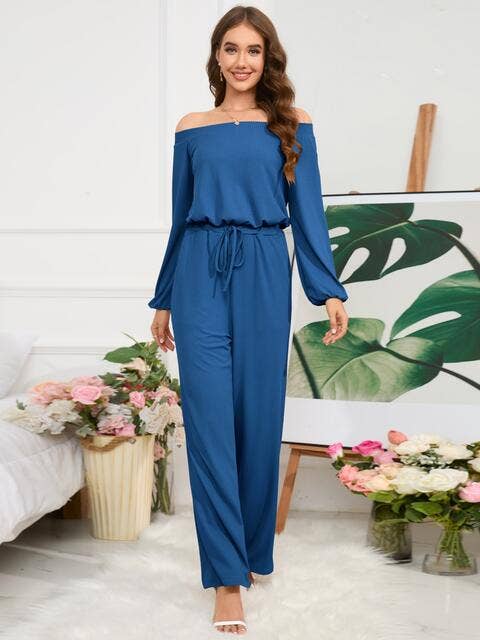 Off-Shoulder Straight Leg Jumpsuit for wholesale by Fashion Quality Boutik