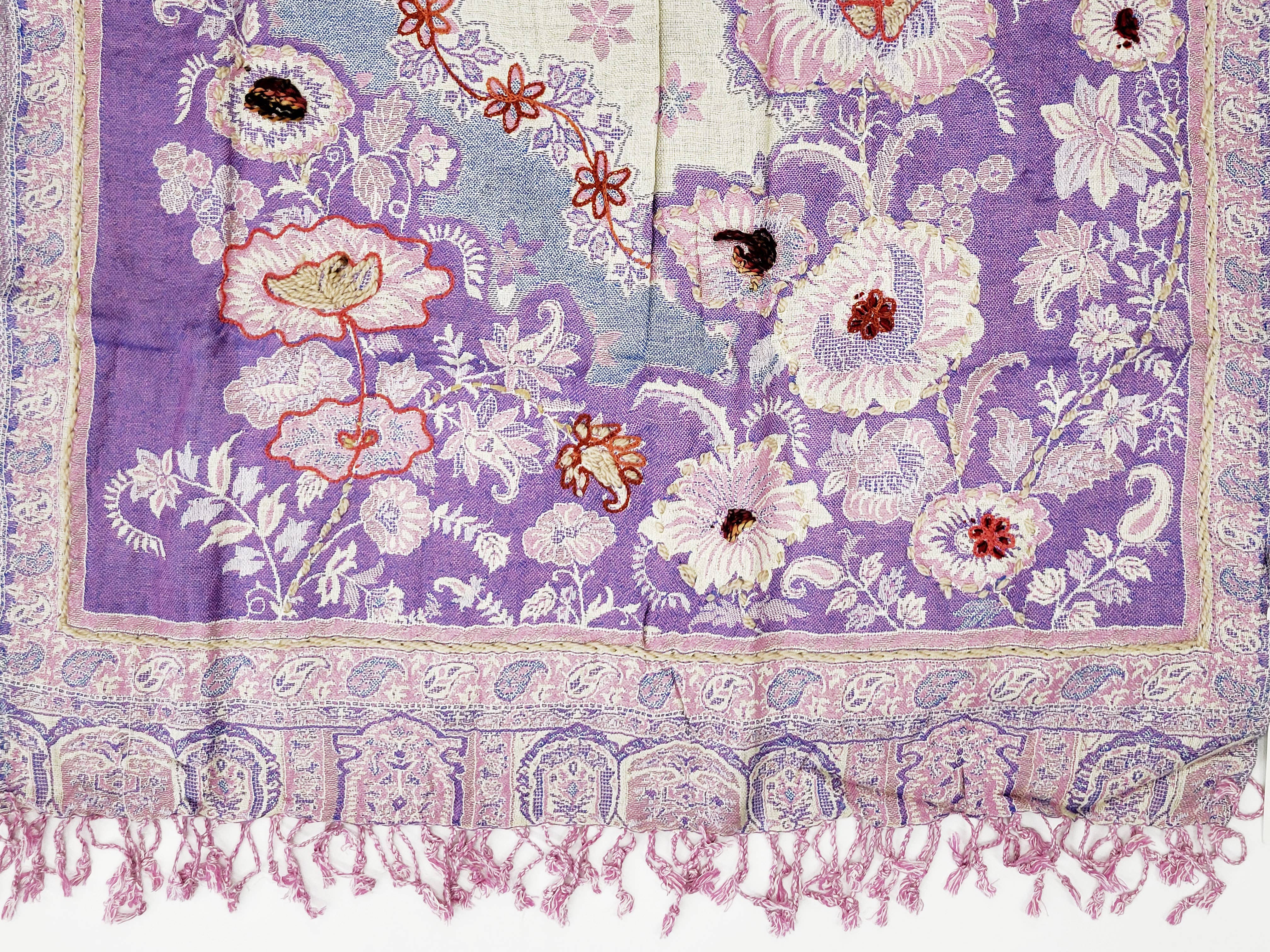 Raj Trading & Imports (USA) Inc. - Wholesale Scarf - Women's - Amanda Thick Stitch Embroidered Scarf Shawl7