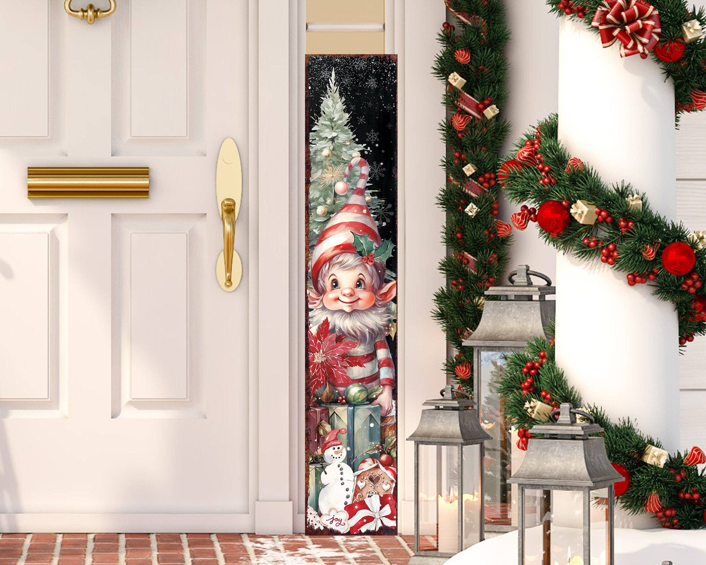 TX USA Corporation - Wholesale Christmas Decoration - Festive Elf Legs Vertical Porch Sign | Outdoor Indoor Christmas Welcome Decor4