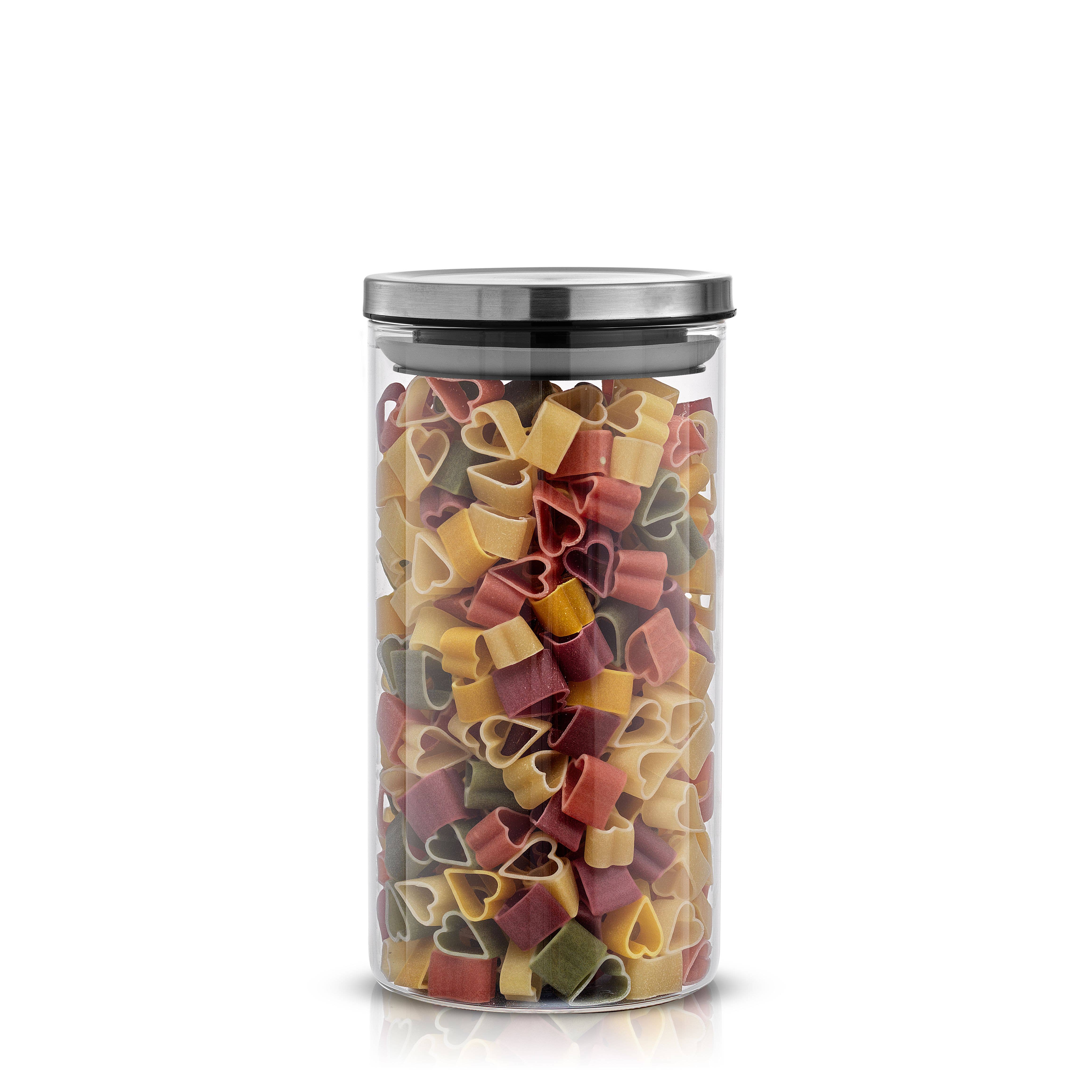 JoyJolt - Wholesale Food Storage Container - Storage Jars with Airtight Stainless Steel Lids - Set of 67