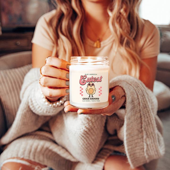 Gia Roma - Wholesale Jar/Filled Candle - Retro Easter Candles + Cute Spring Soy Scented Candle Jars