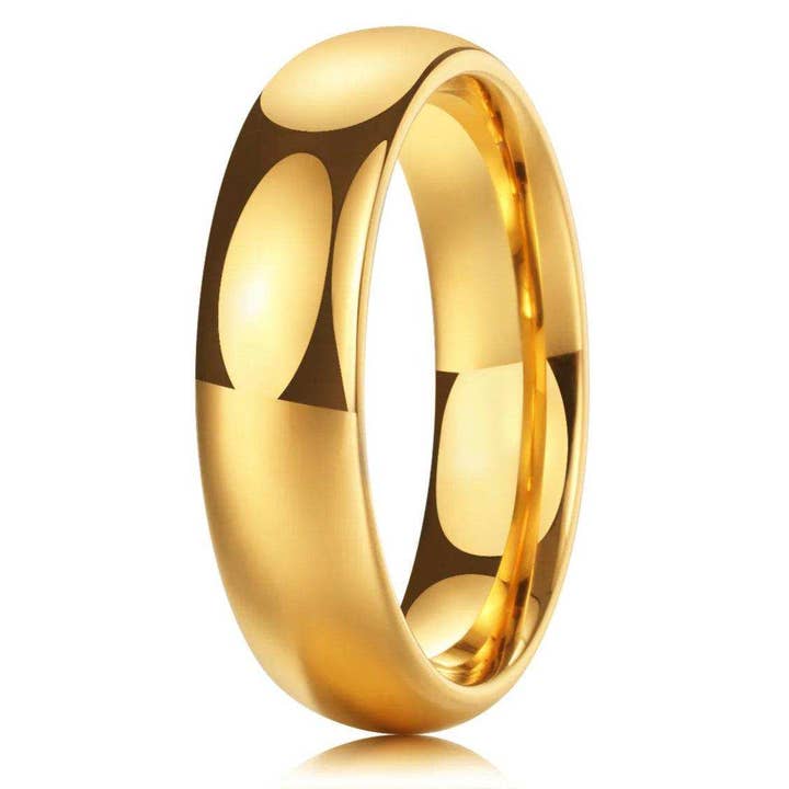 Anel Dome Dourado Polido por atacado de Nikoghos Jewelry