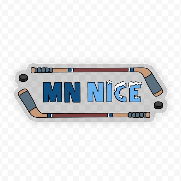 Minnesota Nice Hockey-Aufkleber für den Großhandel von Jones Sticker Co
