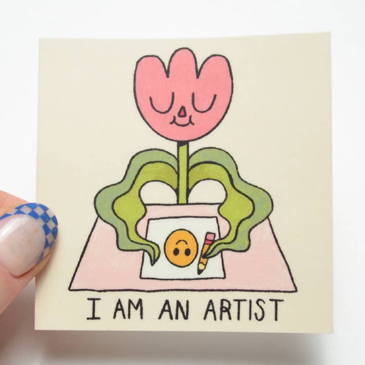 "I am an Artist" Vinyl Sticker for wholesale by Make & Mend
