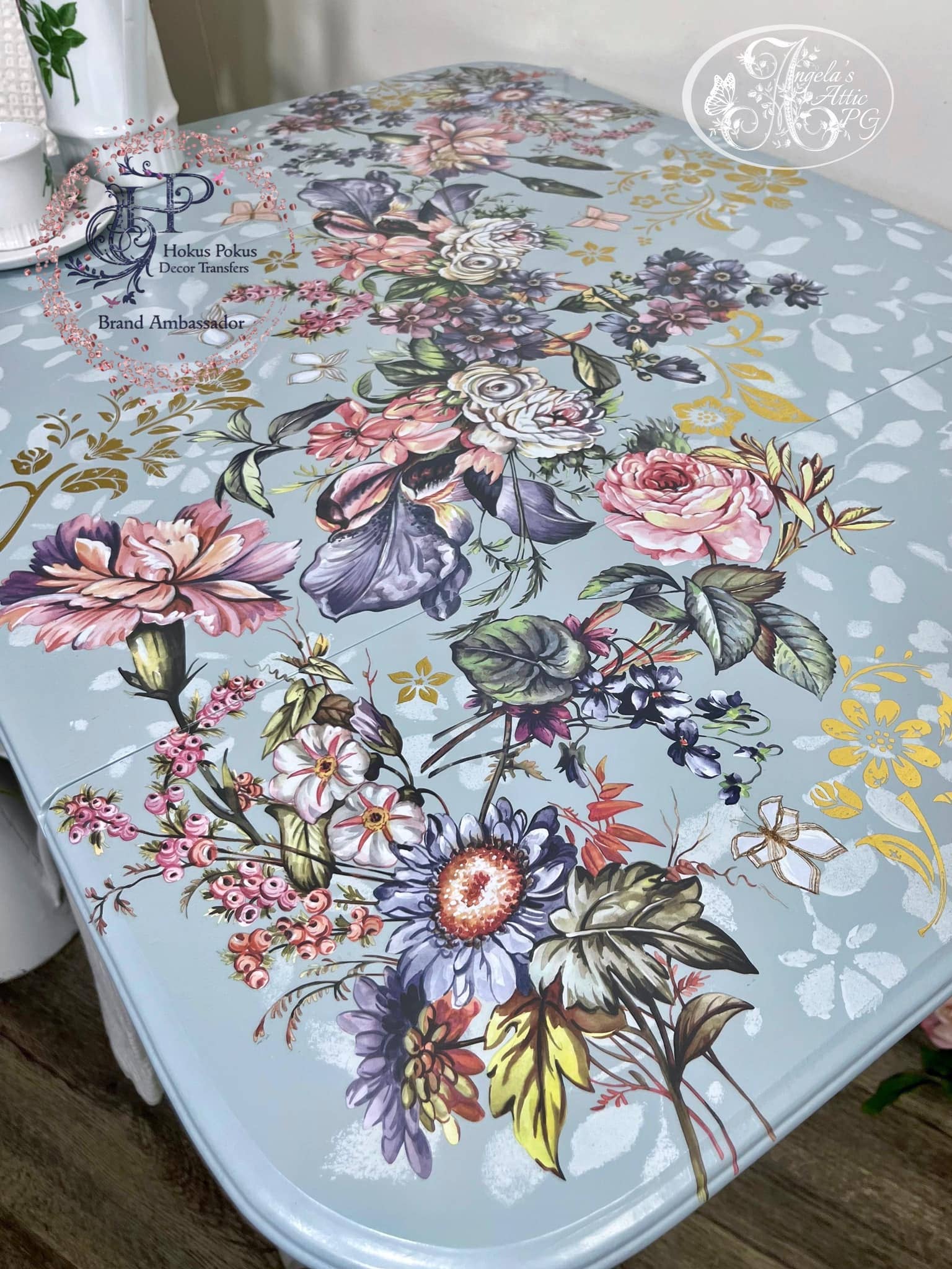 Hokus Pokus - Wholesale Wall Decal/Stickers - Vintage Blooms Decor Transfer - Large 6 Sheets6