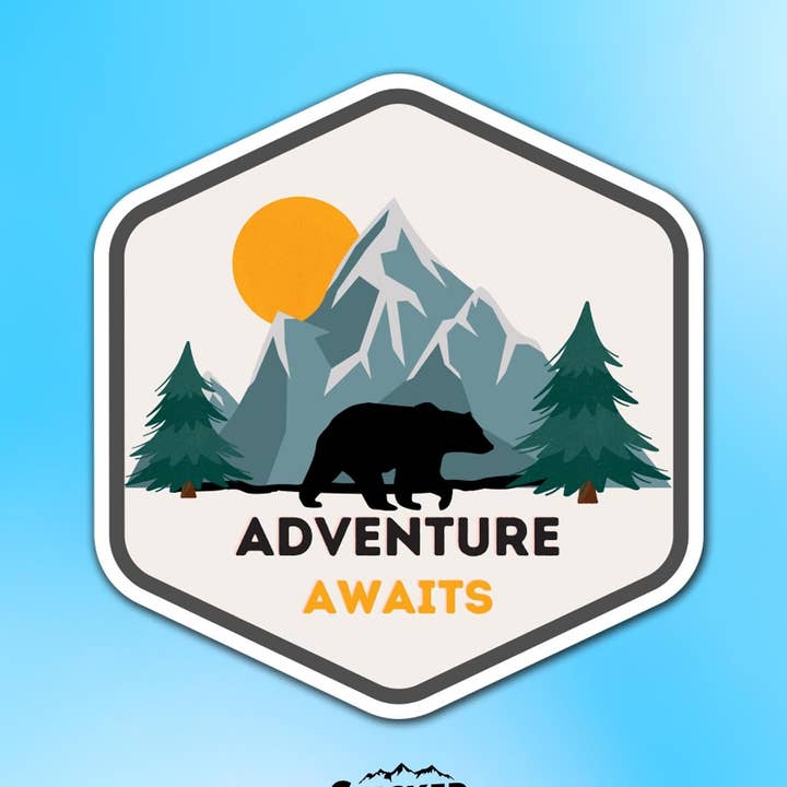Adventure Awaits Vinyl Sticker for wholesale by Sticker Lodge