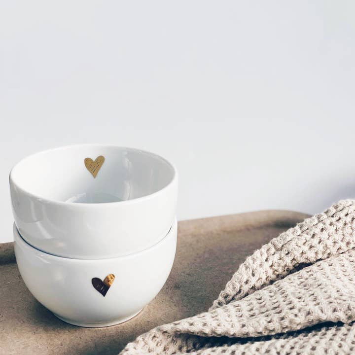 Gold Heart Dip Bowl I Tapas Snack Sweets Yummy Gift for wholesale on Faire