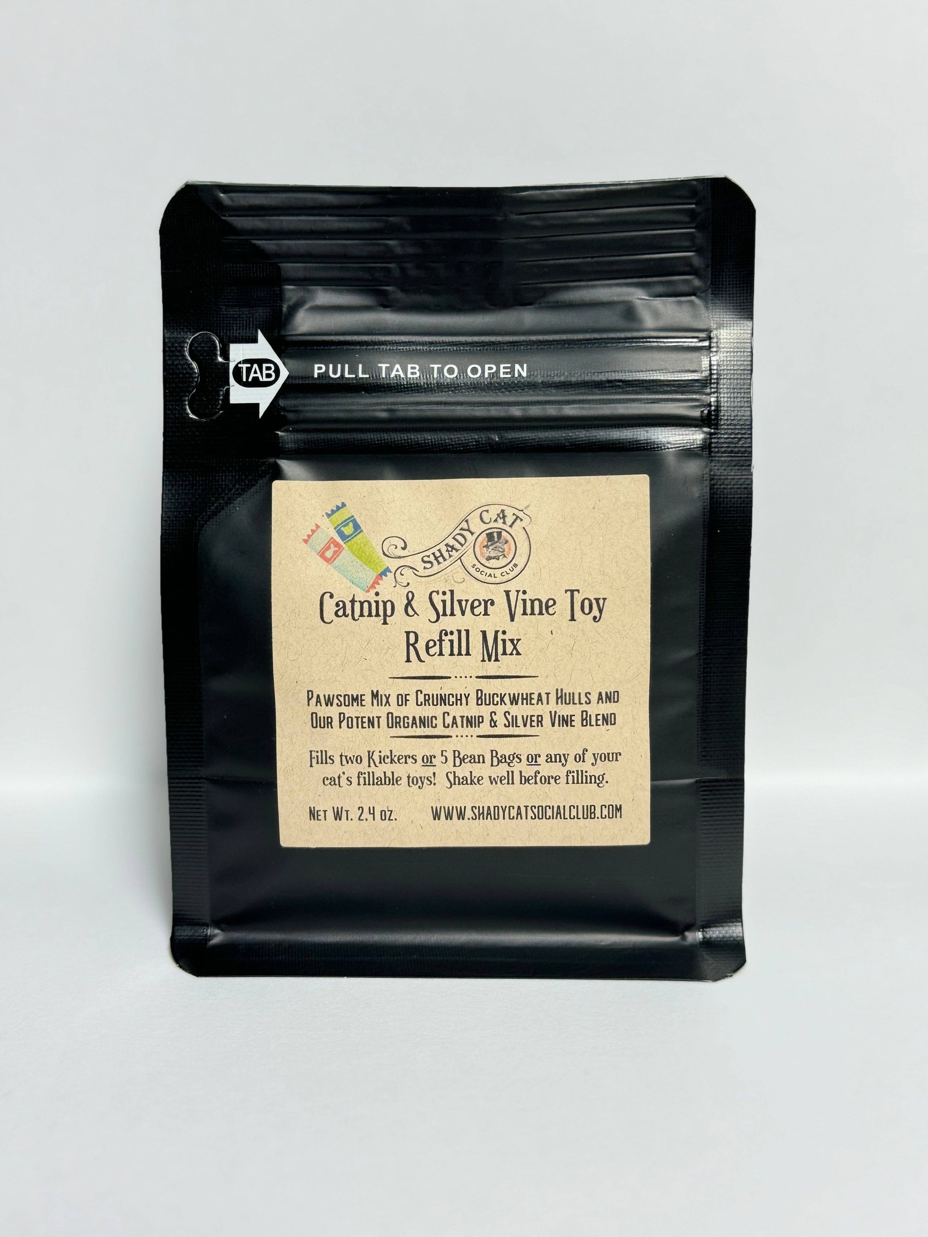 SHADY CAT SOCIAL CLUB - Wholesale Pet Toy - Cat - Refill Bag for Catnip and Silver vine Bean Bags and Kickers1