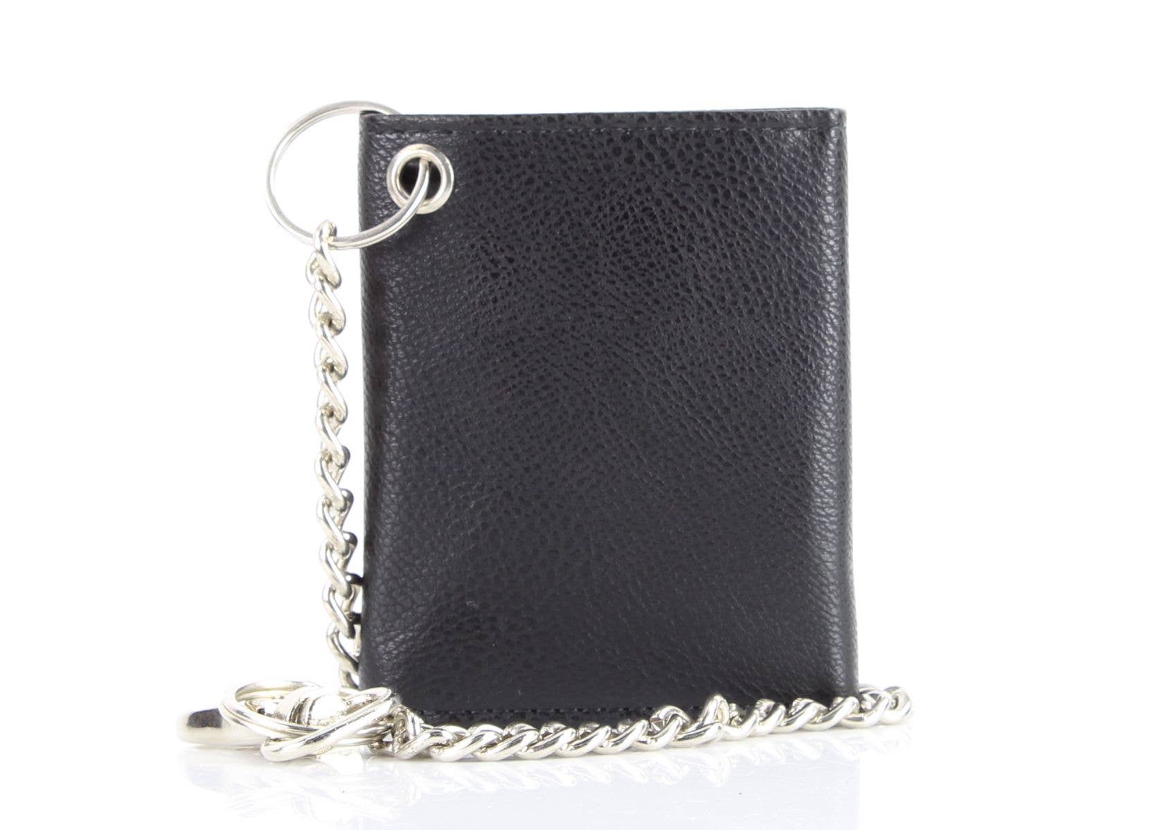 Leather Impressions Inc – Engroshandel Tegnebog - Dame – Vegansk læder klassisk stil kædepung VL520-CHAIN4