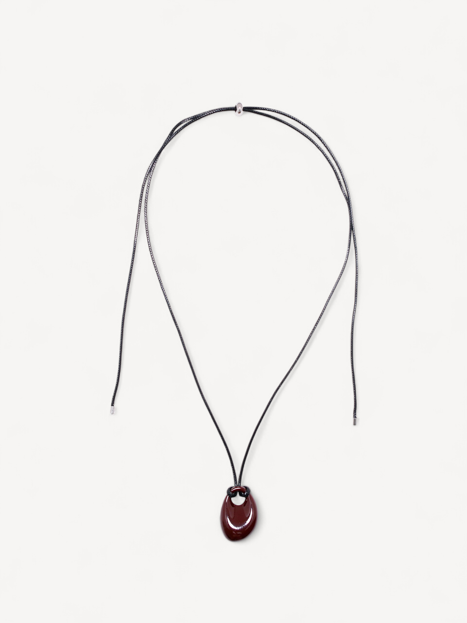 Miss Cecilia - Wholesale Pendant/charm necklace - Oval Pebble Cord Necklace0