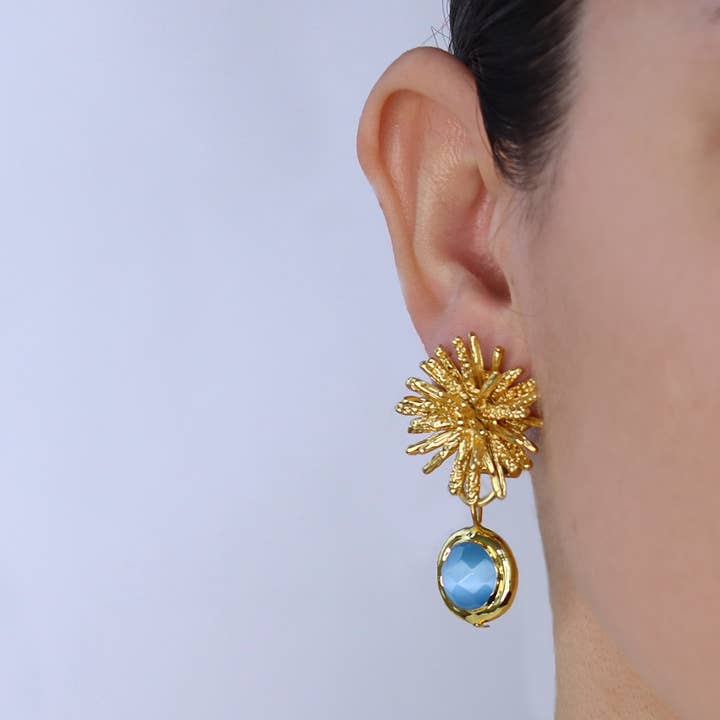 KARINE SULTAN - Wholesale Clip-On Earrings - Coriandoli Clip-on Starburst Earrings – Elegant & Colorful2