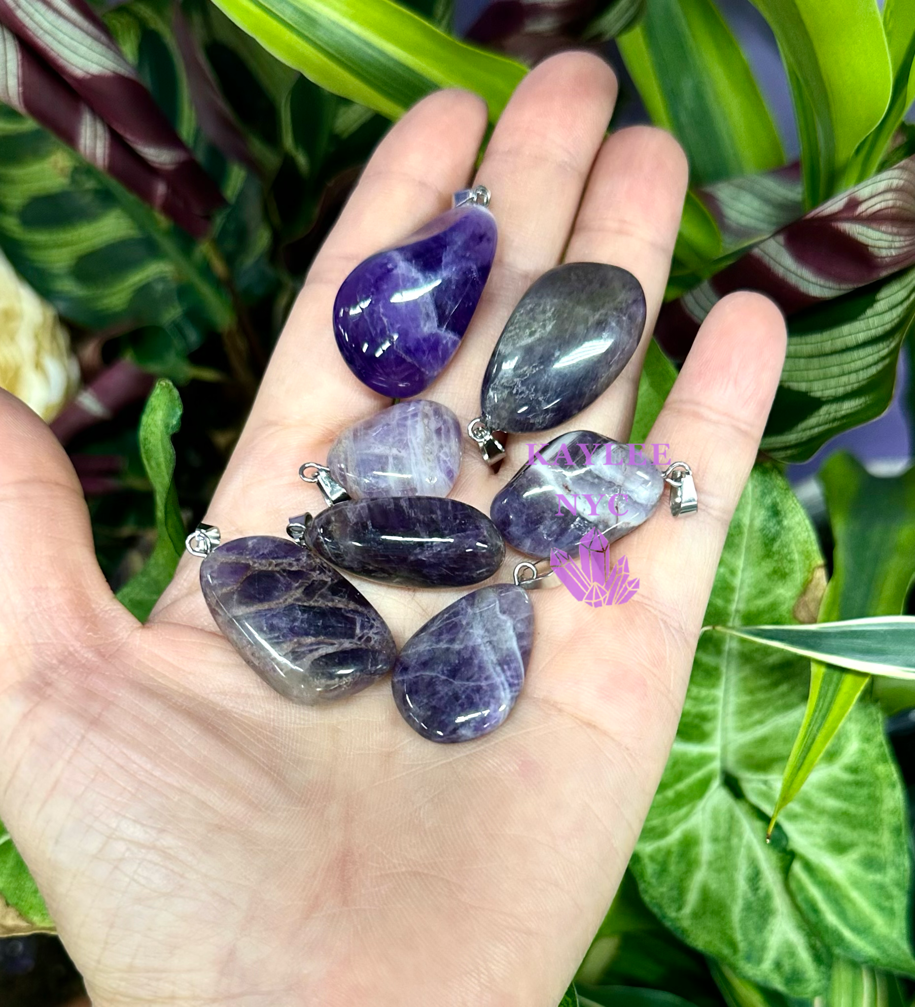 KayleeNYC - Wholesale Individual Charm/Pendant - Natural Amethyst Crystal Pendant1