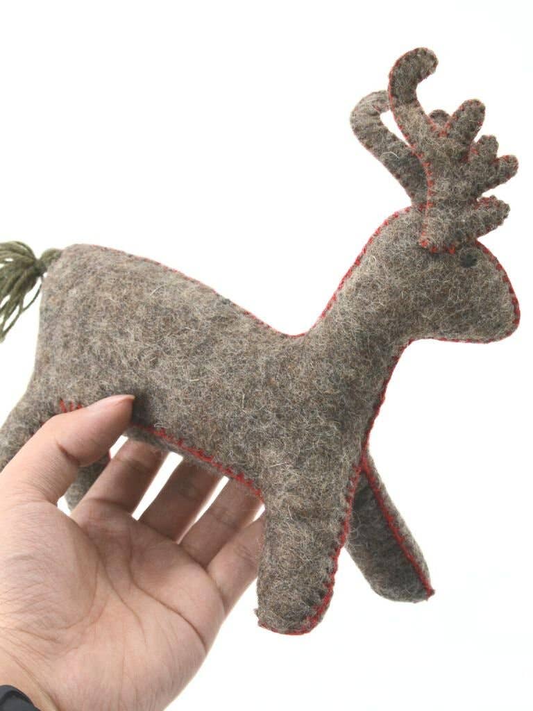 Woollyfelt - Wholesale Pet Toy Set - Dog - Felt Brown Deer Pet Toy | Set Of 103