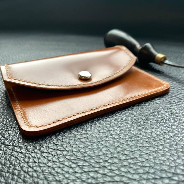Fennel Purse Whiskey Shell Cordovan Small Leather Purse for wholesale by Leather Compositions