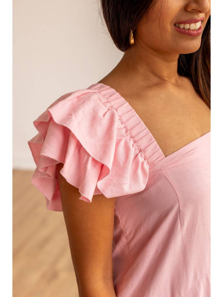 Cozumel Breeze Pink Versi Dress for wholesale on Faire