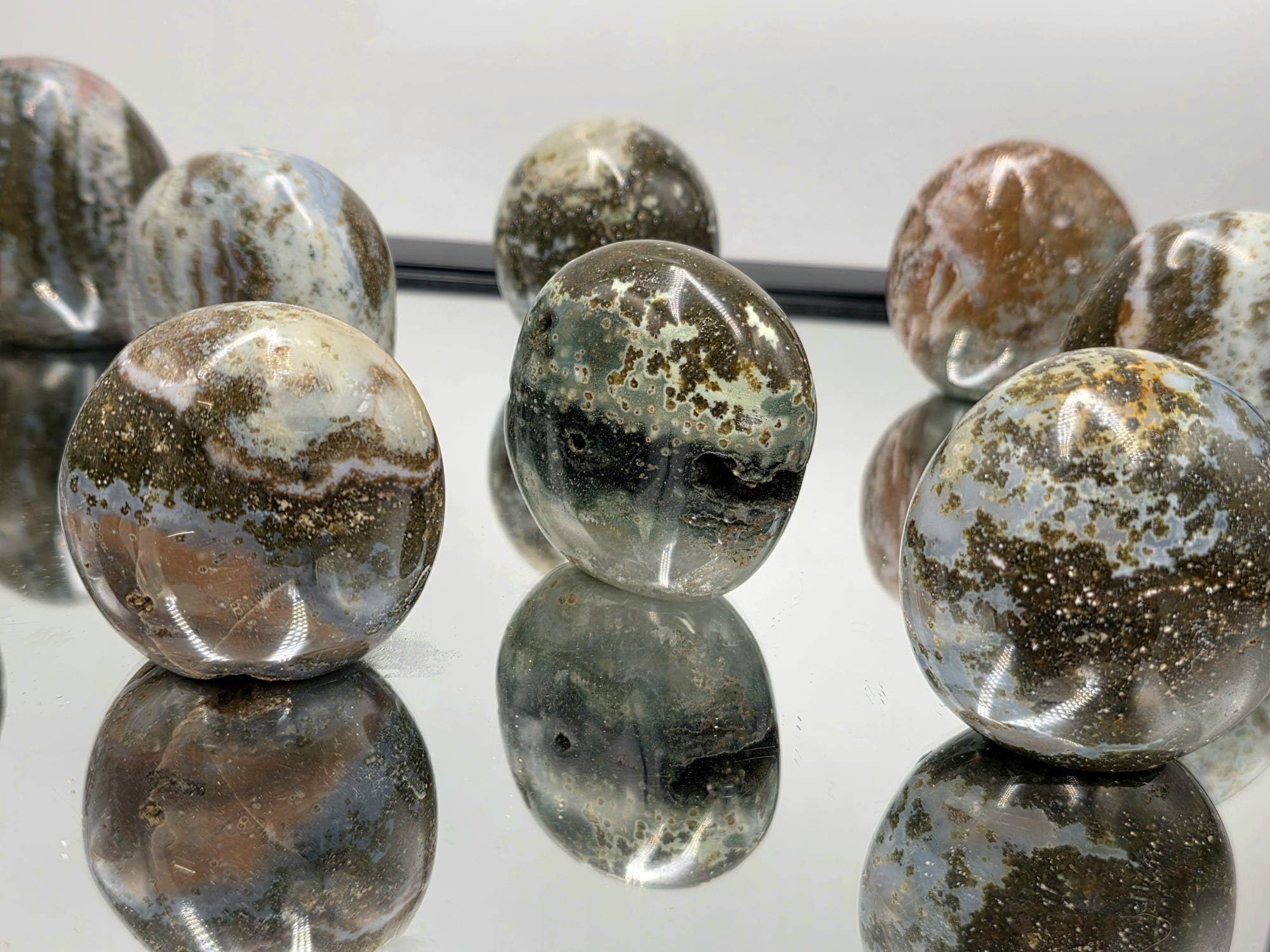 Distinction Crystals - Wholesale Spiritual Stone/Crystal - Mini Ocean Jasper Crystal Small Freeforms0