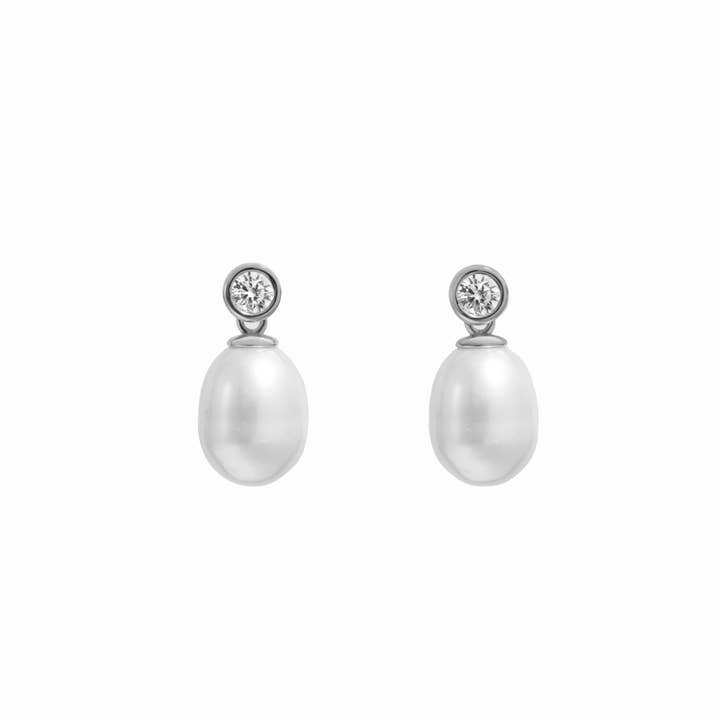 Sami Jewels - Wholesale Dangle Earrings - Bezel & Pearl Drop Earrings2