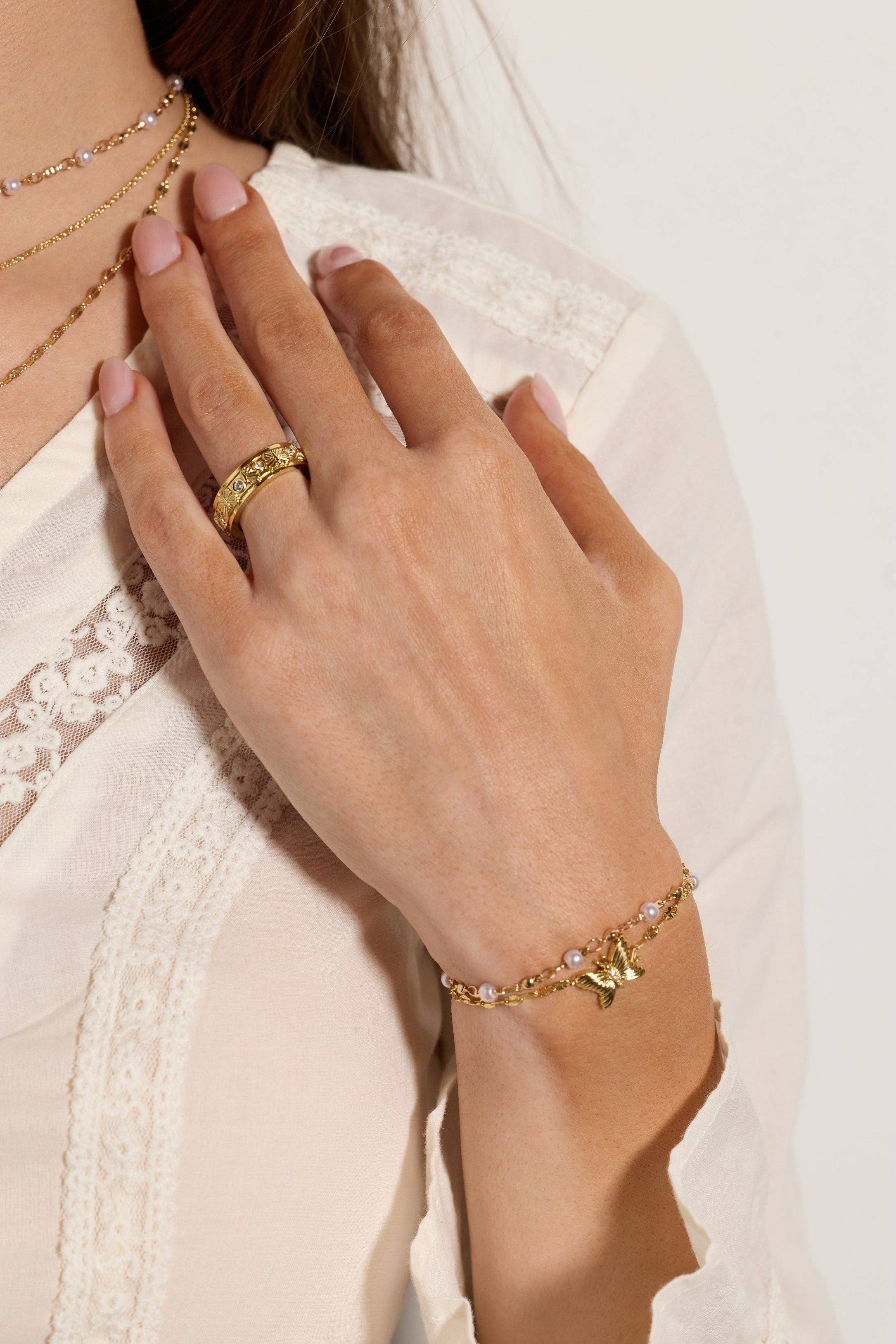 Alex and Ani - Wholesale Charm/Dangle Bracelet - Festival Double Strand Butterfly Bracelet1