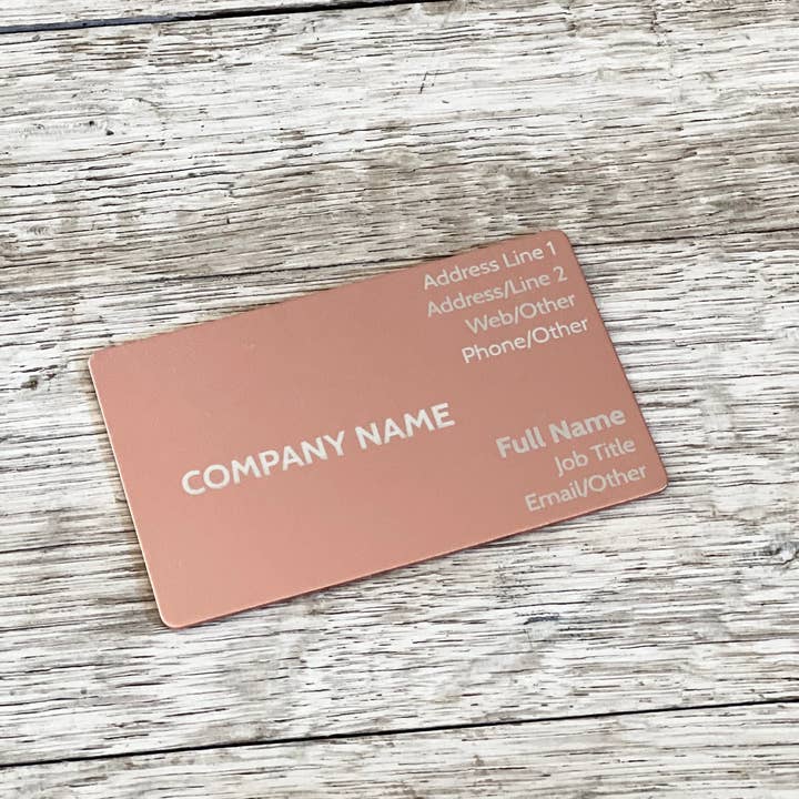 KW Custom Creations - Wholesale Business Card Holder - Metal Business Card4