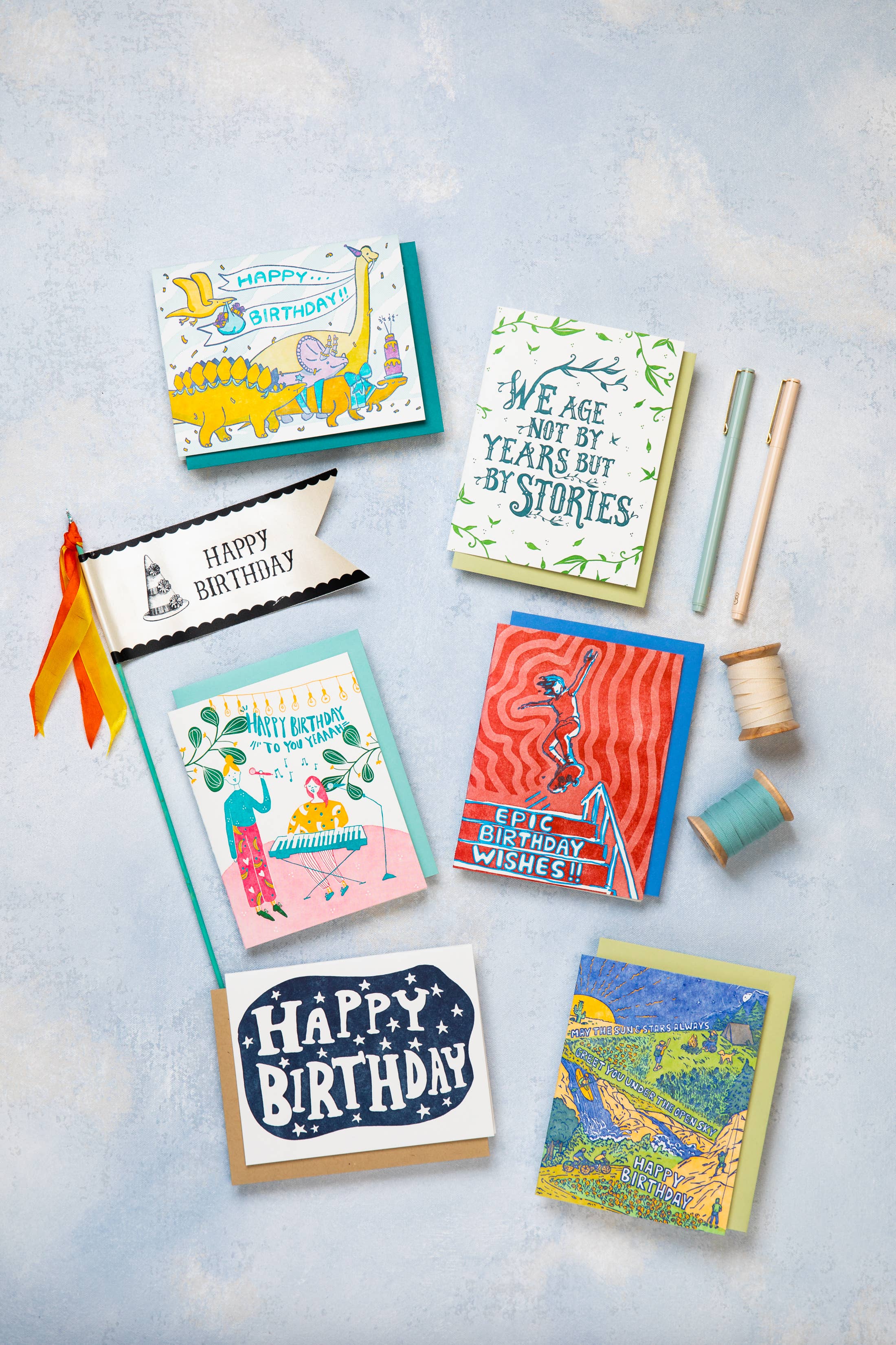 folio press & paperie – postal de parabéns por atacado – Cartão de aniversário de aventura2