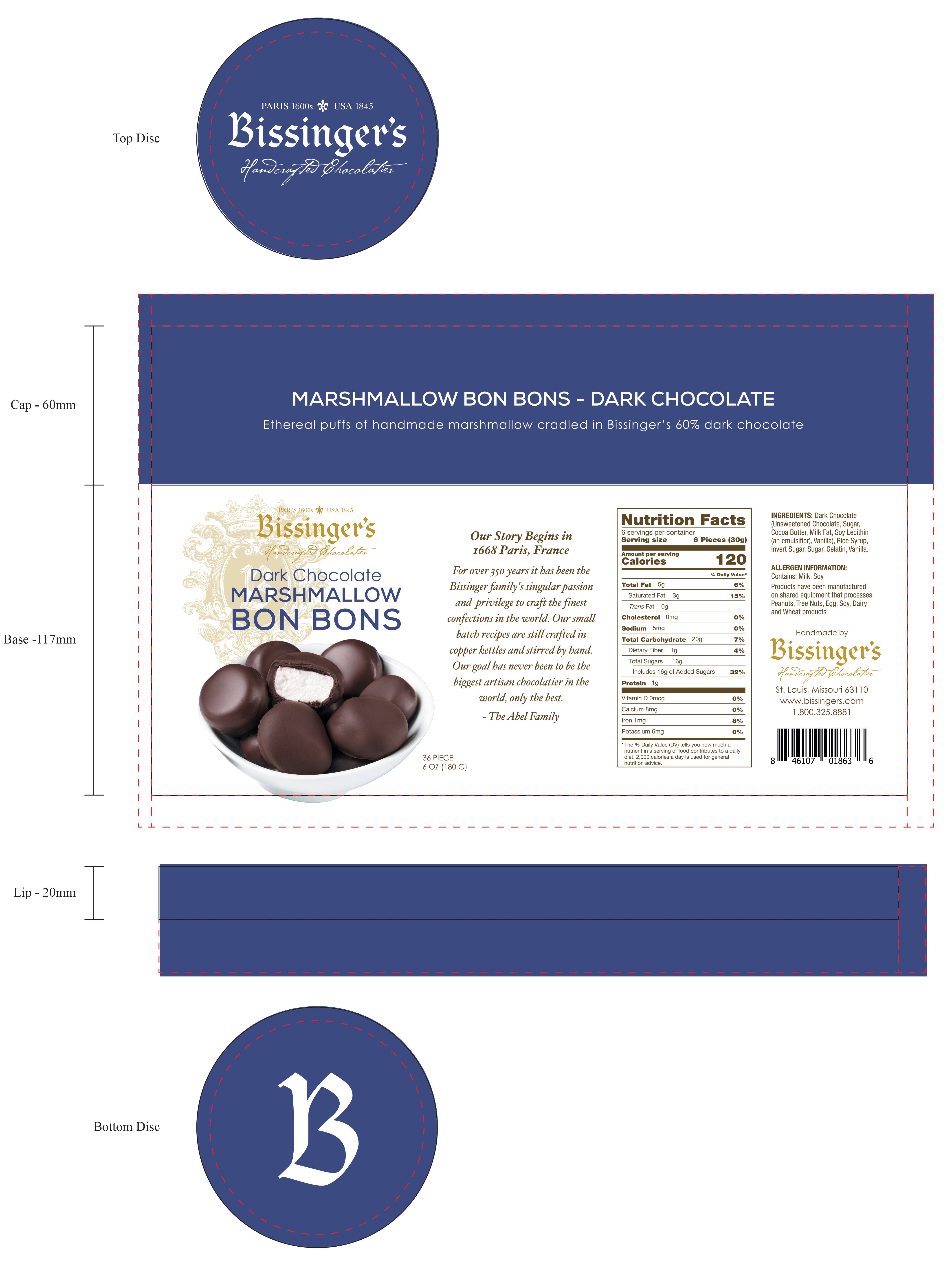 Bissinger's - Wholesale Chocolate Covered Sweets - Bissinger's Dark Chocolate Marshmallow Bon Bons - 6 OZ3