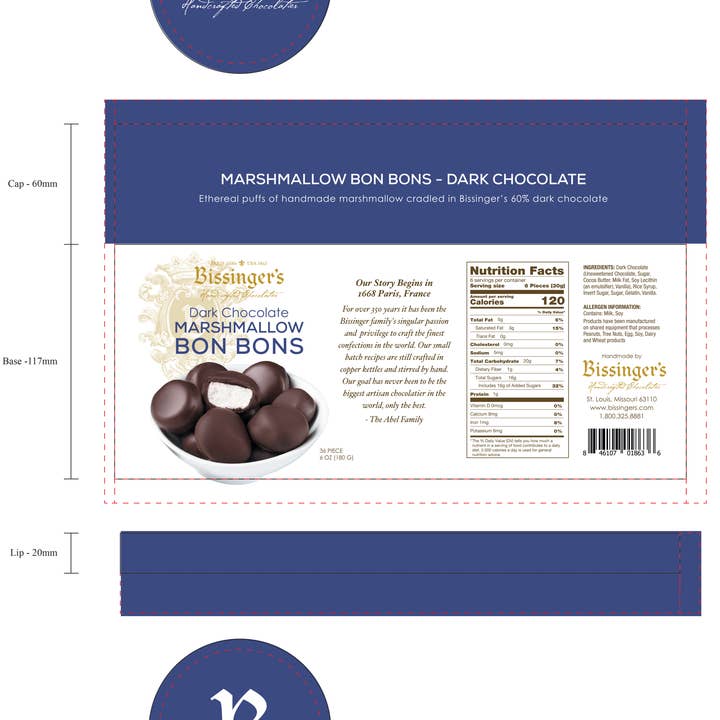 Bissinger's - Wholesale Chocolate Covered Sweets - Bissinger's Dark Chocolate Marshmallow Bon Bons - 6 OZ3