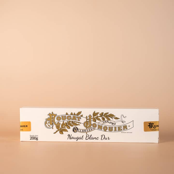 Artisanal Hard White Nougat - 200g for wholesale by Maison Jonquier