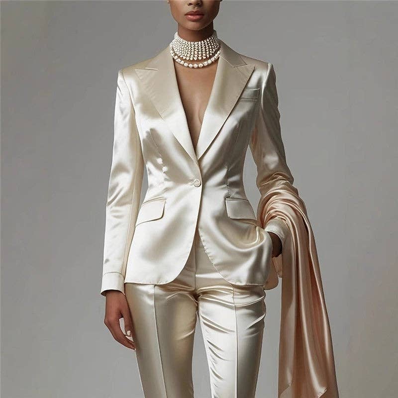 ANTI GOLD Solid Color Suit Pants Set for wholesale on Faire0