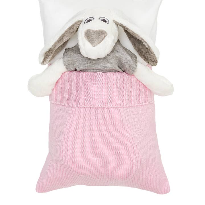 Milo & Lilirose- Sleeping Cushion - Pink/Cotton/Straight for wholesale by Sophie la Girafe by Calisson Toys.
