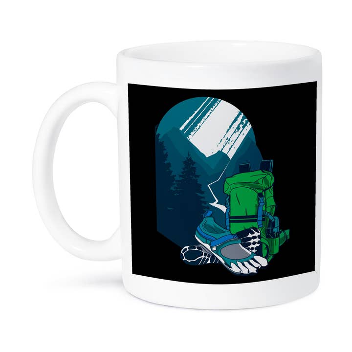 3dRose - Wholesale Coffee Mug - 3dRose, Hiking Hike Travel with Backpack and Shoes Forest, Mug8