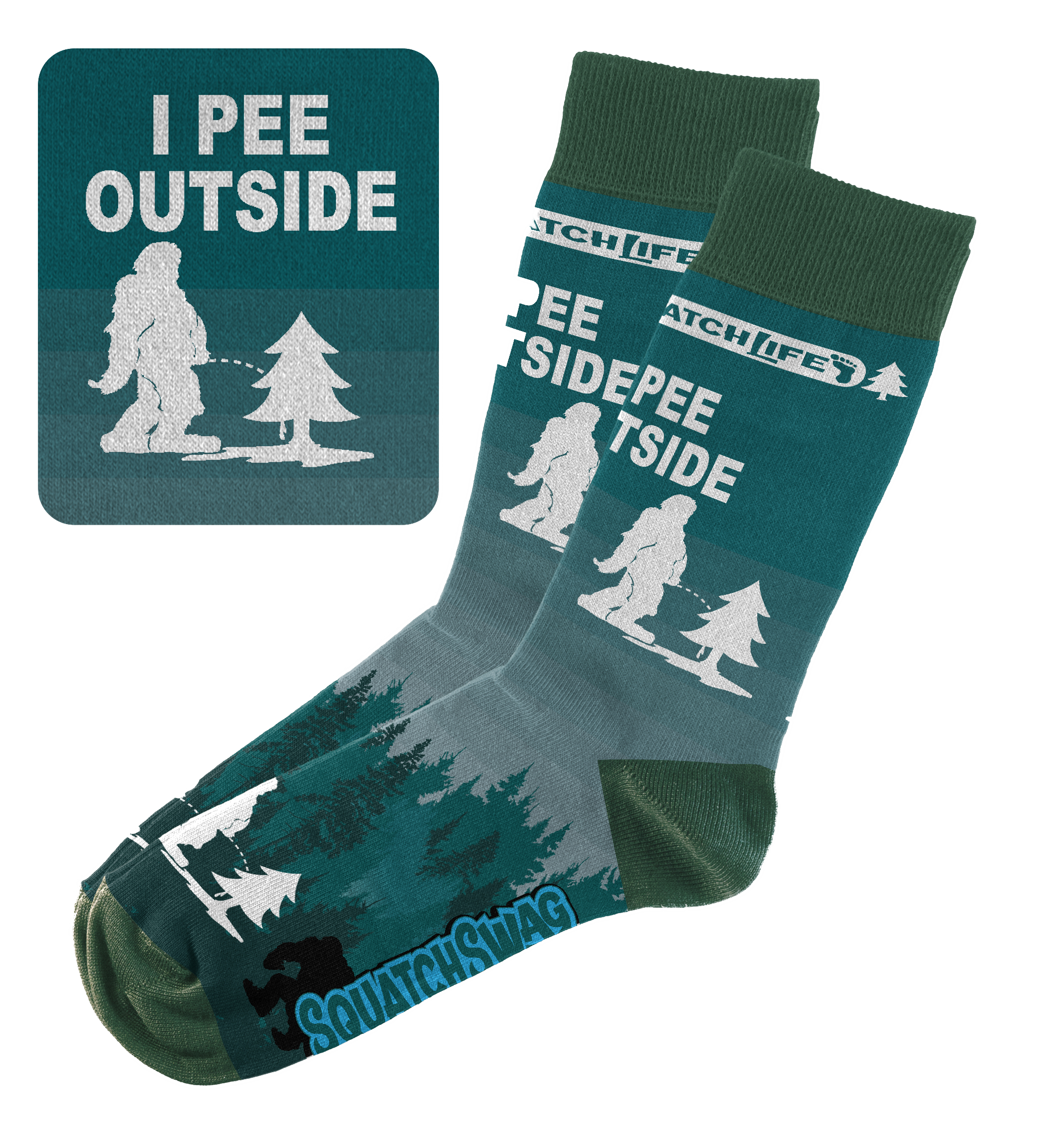 SquatchSwag - Venta al por mayor Calcetines - Unisex - Calcetines Bigfoot - Calcetines BillyBob Bigfoot Fun19