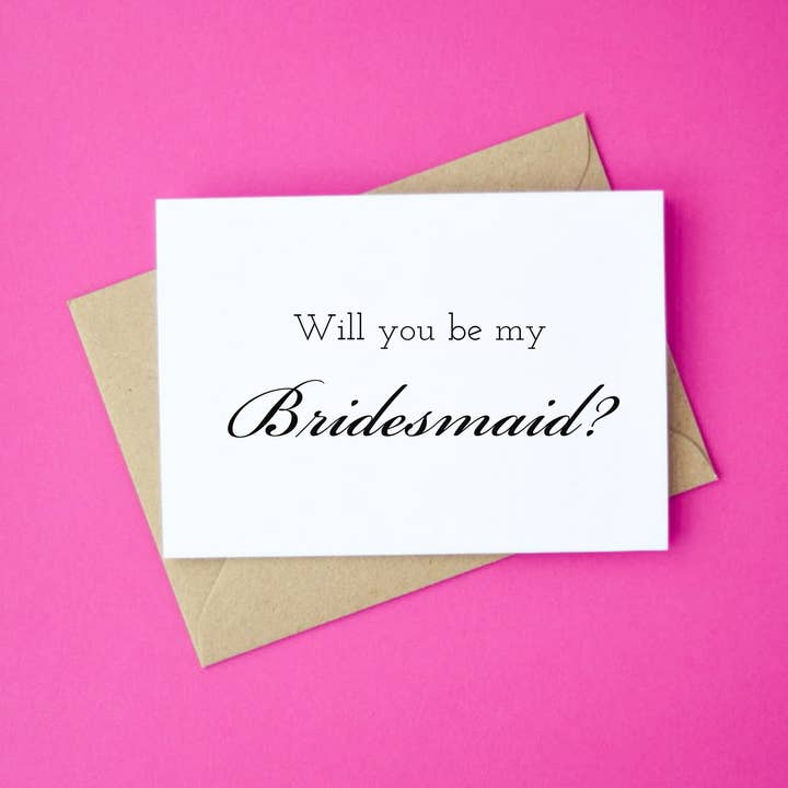 Wil je mijn bruidsmeisje zijn? voor wholesale door Wonky Cards