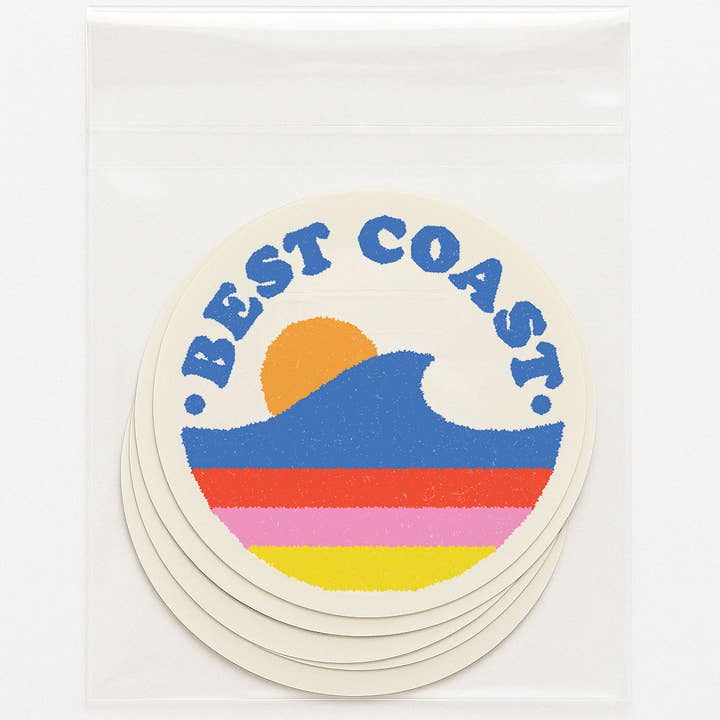 Daydream Prints - Wholesale Sticker - Best Coast Vinyl Sticker | California Surf Beach Decal 3"1