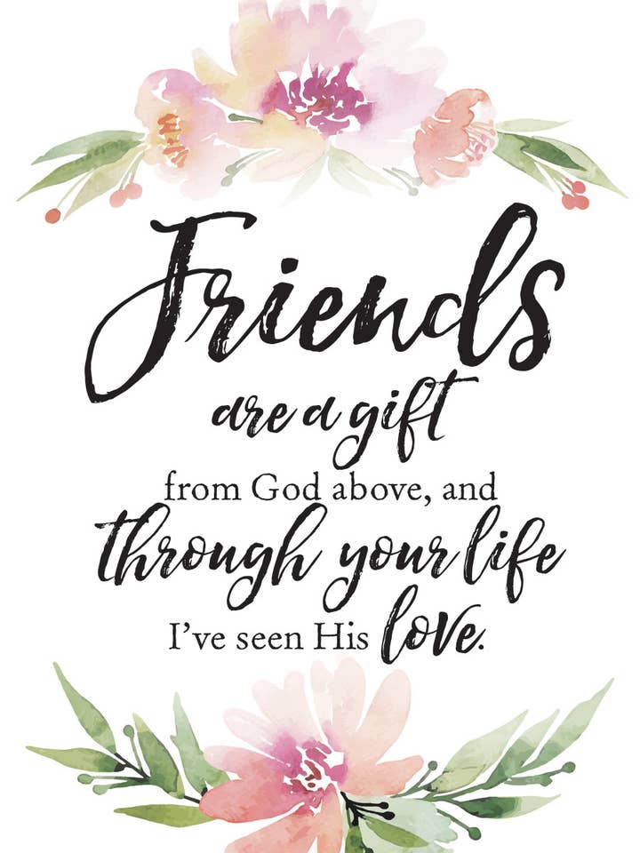 Friends Are A Gift - Placa de madeira Woodland Grace 6X9 por atacado de Dexsa
