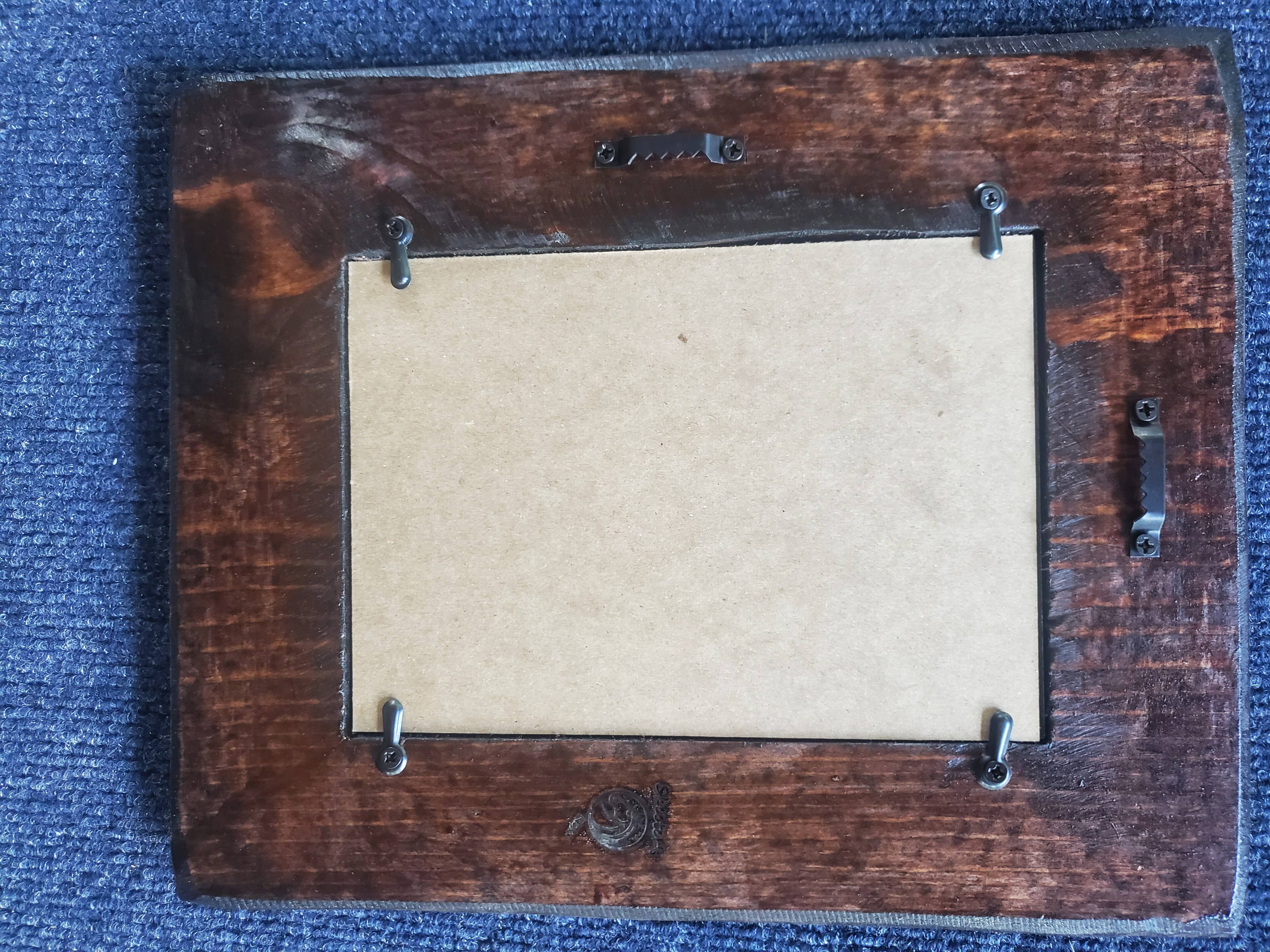 Mörk körsbär 5x7 Fotoram Snidad i Äkta Trä - Handgjord för wholesale på Faire1