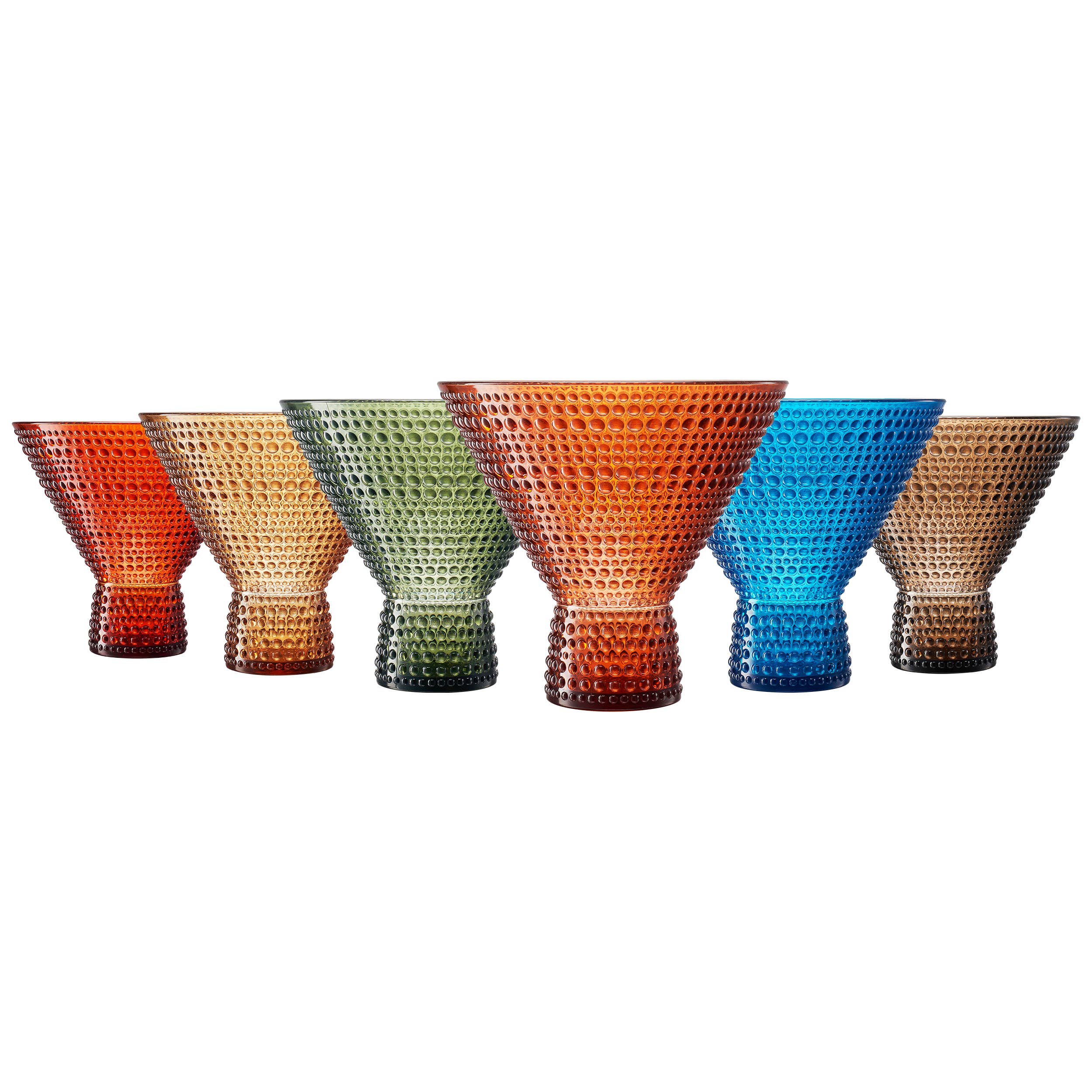 The Wine Savant /  Khen Glassware – wholesale Cocktail-/likörglas – Akryl okrossbart Hobnail Martini plastglas, 6 set 9OZ2